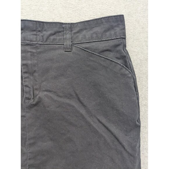 Dickies Skirt Womens 10 Black Twill Workwear Stretch Zip Pockets Back Vent Chino - Picture 3 of 13